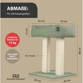 Rohrschneider Wolly Kratzbaum 2 breite Kratzsäulen Salbei