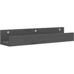 vidaXL Wandregale 2 Stk. Grau 50x12x9 cm Massivholz Kiefer