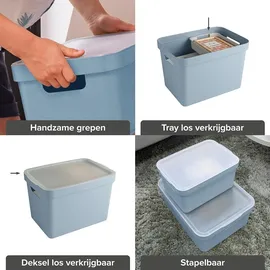 sunware perfectly organised Aufbewahrungsbox 35 x 24,6 x 24,3 cm 1-tlg. blaugrau