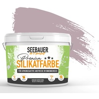 SEEBAUER diy® Silikatfarbe Lila für Innen (No. 957 Plum Cake 2,5 Liter) Mineralfarbe Lilatöne hohe Deckkraft