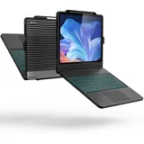 CHESONA ArmorDock iPad Pro 12.9 Hülle mit Tastatur, 6-in-1 Hub Dockingstationen Tastatur für iPad Pro 12.9 miit Touchpad, iPad Pro Tastatur mit M.2 SSD Steckplatz, Schwarz