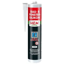 mem Bau- & Fenster-Silikon 300 ml weiß