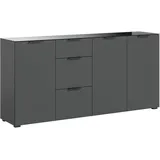 VCM Kommode Ray Sideboard 3 Schubladen 3 Türen anthrazit