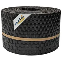 zaunzu® Sichtschutzstreifen Rattan 255 x 10 cm Dunkelbraun
