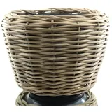 Van der Leeden DRYPOT® Rattan Pflanzkübel Grau