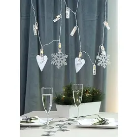 Best Season LED Lichterkette Clippy 1 m Transparent Warmweiß