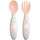 BÉABA BÉABA-2er-Set Lernbesteck Ergonomisch 2 - Lebensjahr, Ab 8 Monaten- Babyfreundlich - Für Rechts- und Linkshänder geeignet - Inklusive Transportbox - Rosa