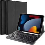 Zabatoco Ipad 9 Generation Hülle mit Tastatur, 10.2 Zoll Bluetooth Ipad Hülle mit Tastatur für 9/8/ 7 (Generation - 2021/2020/2019), ipad Air 3/ipad Pro 10.5 (Schwarz)