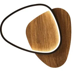 Licht-Erlebnisse Deckenleuchte HERLOHN Natur Schwarz 40W LE116043