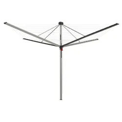 BERLINLODGE Wäschespinne Vento 10 Leinenreihen Aluminium Anthrazit Hx⌀ 205x340cm Wäscheständer Wäscheleine Wäschetrockner