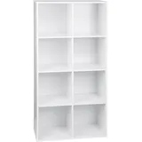 Woltu Bücherregal 8 Fächer, Standregal 60x121x30 cm Weiß