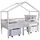 Vipack Hausbett Forrest 90 x 200 cm Buche massiv lackiert weiß