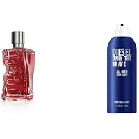 D by Diesel Red Parfüm | Eau de Parfum für Herren 100 ml + Diesel Only the Brave Body Spray 200ml