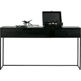 Woood Schreibtisch Silas, viel Stauraum, zwei Schubladen, H 74 cm x B 140 cm schwarz