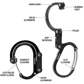 Gear Aid Heroclip Medium Clip Karabiner schwarz One Size
