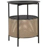 Mauro Ferretti Beistelltisch "Osaka" in Schwarz/ Braun - (H)50 cm | Gr.: onesize