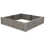 Smoby Kunststoffsandkasten Square Garden mit Dach grau