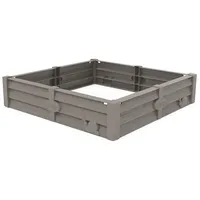 Smoby Kunststoffsandkasten Square Garden mit Dach grau