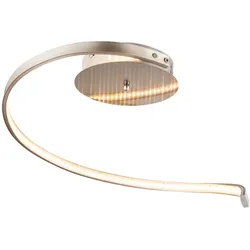 LED Design Decken Lampe silber Wohn Ess Zimmer Beleuchtung Kristall Leuchte