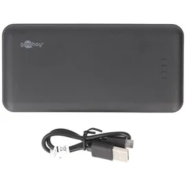 goobay 40891 10000 mAh, handliches Design mit Status-Display