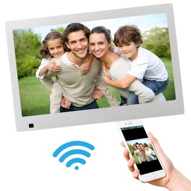 Xoro CPF 10B1 Digitaler Bilderrahmen mit Touchscreen, WLAN SD Kartenleser, USB, Bewegungssensor, 1280 x 800 Auflösung, 16:10 Format, App-Steuerung