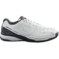 Wilson Unisex Rush Comp LTR Tennis Shoe, White/White/Ebony, 44 EU