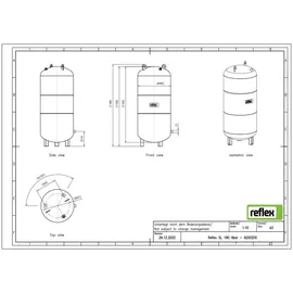 Buderus SlimLine SL 180 6 bar 180 l Grau