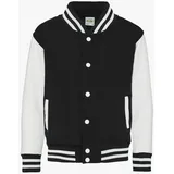 Just Hoods by AWDiS College-Jacke Schwarz/Weiß 140