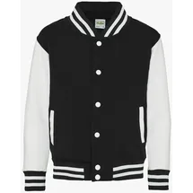 Just Hoods by AWDiS College-Jacke Schwarz/Weiß 140
