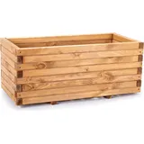 BooGardi Pflanzkasten Holz mit Vlies 100x42x38cm naturbraun - Auswahl: Pflanzkasten - Länge: 100 cm · Braun