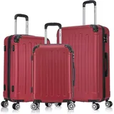 Flexot® F-2045 | 3er Kofferset, Reisekoffer Set, Größen M Handgepäck, L & XL Trolley, Hartschalenkoffer, robust, 360° Rollen, Reisegepäck, Ko...
