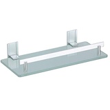 MSV Bad Regal Tabarca Eckregal Duschregal aus Aluminium und Glas - kleben und Bohren