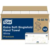 TORK Papierhandtücher 100278 H3 Premium Extra Soft Zick-Zack-Falzung 2-lagig 3.000 Tücher