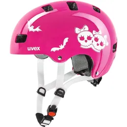 Kid 3 Dirtbike scary-pink neon Fahrrad Inline Scooter Skate Kinder Helm Retro 55-58 CM