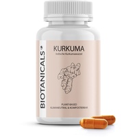 Biotanicals - Kurkuma Pulver Kapseln (120 Stück) - Curcuma Extrakt und schwarzer Pfeffer - mit Curcumin & Piperin - vegan und ohne Zusätze