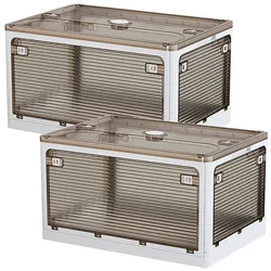 Joybos - Set mit 2 Aufbewahrungsboxen für Kleidung, 80 l (40 x 2), faltbar, aus Kunststoff