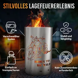 Tiko-Metalldesign Feuertonne / Feuerkorb mit Motiv " "