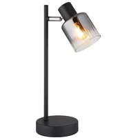 Nowa Tischleuchte Nachttischlampe Beistellleuchte Glas rauch Spot beweglich H