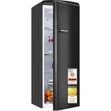 Exquisit Retro Vollraumkühlschrank RKS325-V-H-160C (225 l, 1465 mm hoch, Schwarz)