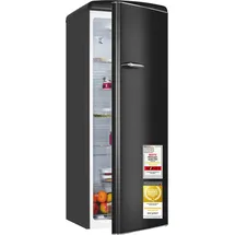 Exquisit Retro Vollraumkühlschrank RKS325-V-H-160C (225 l, 1465 mm hoch, Schwarz)