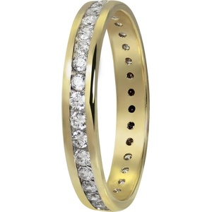 GoldDream Goldring GDR520Y54 GoldDream Gold Ring Gr.54 weiß (Fingerring), Damen Ring Zirkonia, 54 (17,2), aus Echtgold, 333er Gelbgold, Farbe: gold, weiß