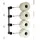 DanDiBo Ambiente Toilettenpapierhalter Schwarz Wand Metall 4 Halter Unsichtbar Klopapierhalter Toilettenrollenhalter WC Rollenhalter Ersatzrollenhalter