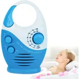 Wasserdichtes Duschradio – Mini-am/fm-radio – Musik Zum Aufhängen – Eingebauter Lautsprecher Für Die Nutzung Im Badezimmer Im Freien – Blau