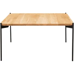 Couchtisch HOME AFFAIRE "Rombo", braun (eiche natur, schwarz, eiche natur), B:55cm H:32cm T:55cm, Tische, in verschiedenen Farben und Breiten erhältlich