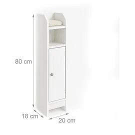 Relaxdays Badezimmerschrank 80 x 18 x 20 cm Weiß