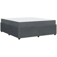 VidaXL Bettrahmen mit Matratze Dunkelgrau 180 x 200 cm