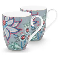 Pip Studio Kaffeetasse 0,35 l Blau 2 St.