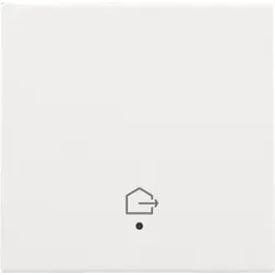 Niko Züblin 154-32902 Abdeckung mit Linse, für vernetzten Einfachschalter, Symbol „Haus verlassen“, white coated 15432902