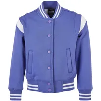 URBAN CLASSICS Inset College Jacke Purple Day / White 110-116 cm
