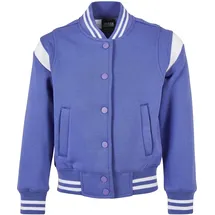 URBAN CLASSICS Inset College Jacke Purple Day / White 110-116 cm